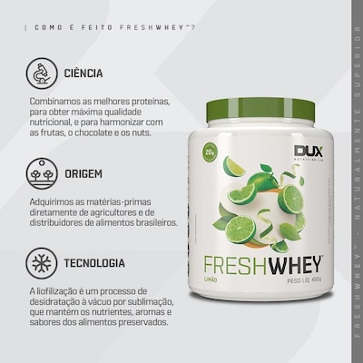 Whey Dux Nutrition - Limão - 450g - Foto 3
