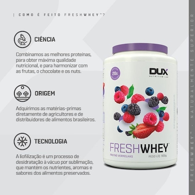 Whey Dux Nutrition - Frutas Vermelhas - 450g - Foto 3