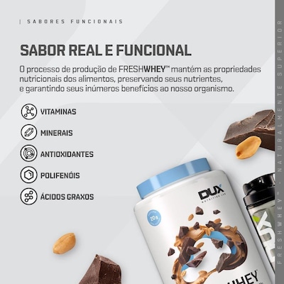 Whey Dux Nutrition - Chocolate e Pasta de Amendoim - 450g - Foto 5