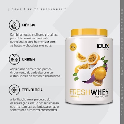 Whey Dux Nutrition - Maracujá - 900g - Foto 3