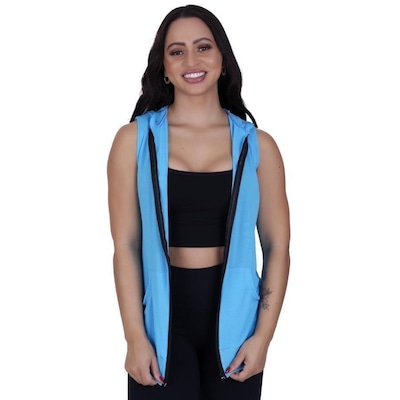 Colete com Capuz Orbis Fitness Dry Bolso com Zíper - Feminino - Foto 2