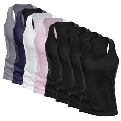Kit Camisetas Regata Nadador Dellas Fit Dry - Feminina - 8 Unidades - Foto 1