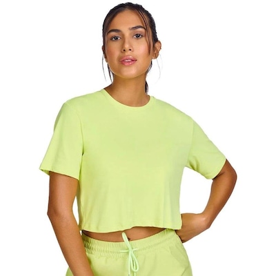 Blusa Cropped Alto Giro Basic Skin Fit - Feminina - Foto 1