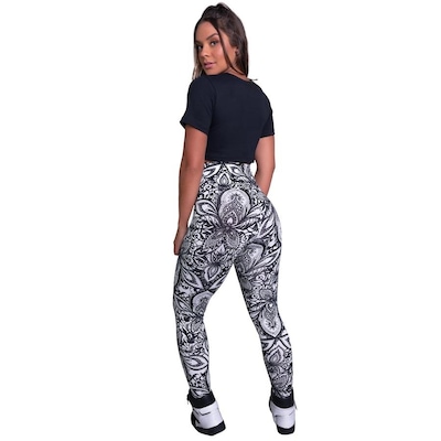 Calça Legging Cintura Alta Mvb Modas Suplex Fitness - Feminina - Foto 4