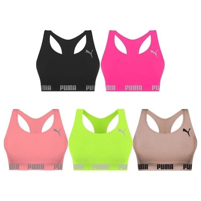Kit Tops Puma Nadador sem Costura - 5 Unidades - Feminino - Foto 1