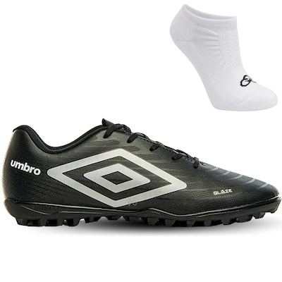 Chuteira Society Umbro Glaze + 1 Par de Meias - Adulto - Foto 1