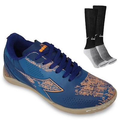 Chuteira Futsal Diadora Agilita + 1 Par de Meiões - Adulto - Foto 1