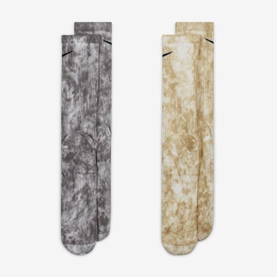 Kit de Meias Cano Alto Nike Cushioned Tie-Dye Crew - 2 Pares - Adulto - Foto 3