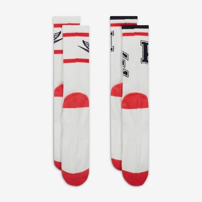Kit de Meias Cano Alto Nike Everyday Plus Cush Crew - 2 Pares - Adulto - Foto 3