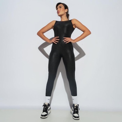 Macacão Fitness Honey Be Costas Abertas Skin - Feminino - Foto 2