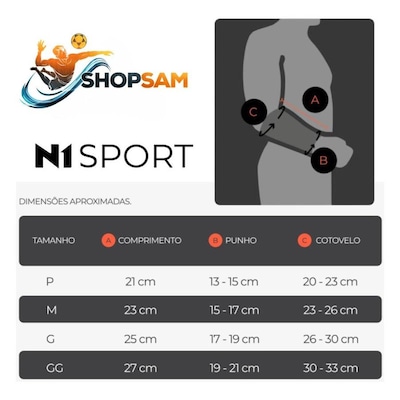 Manguito Protetor Antebraço Volei Curto N1 Sport - Masculino - Foto 5
