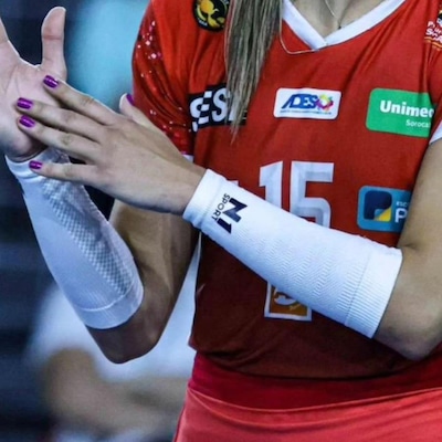 Manguito Protetor Antebraço Volei Curto N1 Sport - Masculino - Foto 6