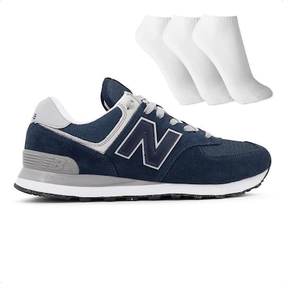 Tênis New Balance 574 V2 + 3 Pares de Meias - Masculino - Foto 1