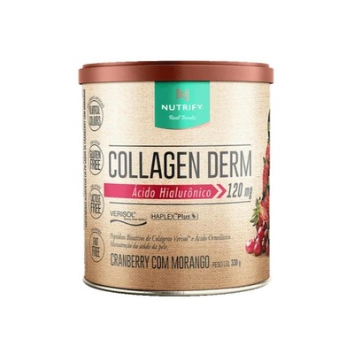 Colageno Derm Verisol Nutrify - Cranberry com Morango - 330g - Foto 1