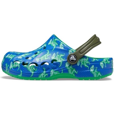 Sandália Crocs Baya Printed Clog K Blue Bolt/Multi - Masculino - Foto 3