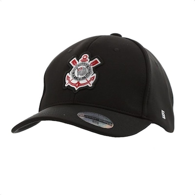 Boné Aba Curva Supercap Corinthians Patch Bordado Frontal Ottoman - Snapback - Adulto - Foto 1