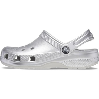 Sandália Crocs Classic Metallic Cg T Silver - Unissex - Foto 3