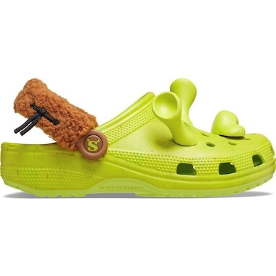 Sandália Crocs Shrek Classic Clog Lime Punch - Infantil - Foto 1