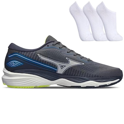 Tênis Mizuno Wave Falcon 5 + 3 Pares de Meia Cano Médio - Masculino - Foto 1