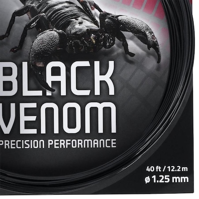 Corda para Raquete de Tênis Polyfibre Black Venom 17L 1.25mm - Set Individual - Foto 2