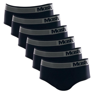 Kit de Cuecas Slip Mash Microfibra sem Costura - 6 Unidades - Adulto - Foto 1
