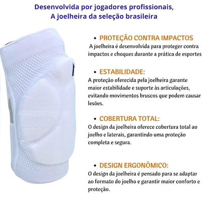 Kit Joelheira Volêi N1 Sport + Protetor Antebraço Manguito - Adulto - Foto 2
