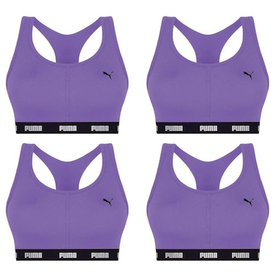 Kit Tops Puma Nadador com Bojo - Feminino - 4 unidades - Foto 1