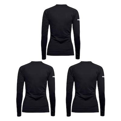 Kit de Camisas Térmicas Puma Manga Longa Uv50+ - 3 Unidades - Feminina - Foto 2