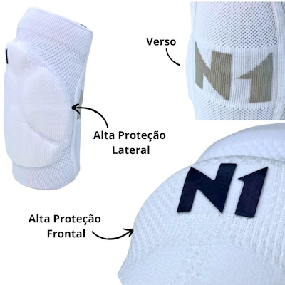 Kit Proteção Manguito + Joelheira N1 Sport Tornozeleira Provolley Volei - Foto 3