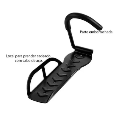 Kit Suportes para Bicicleta de Parede Vertical Rava Gancho Fixo - 2 Unidades - Foto 3
