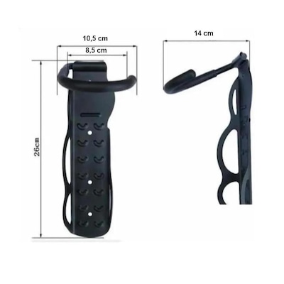Kit Suportes para Bicicleta de Parede Vertical Rava Gancho Fixo - 2 Unidades - Foto 4