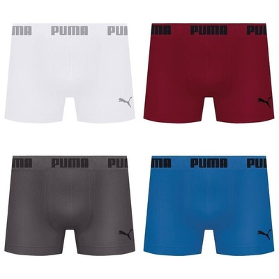 Kit de Cuecas Boxer Puma sem Costura - 4 Unidades - Adulto - Foto 1