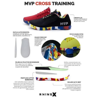 Tênis MVP Fitness Rhino X Training Lpo Splash - Unissex - Foto 5