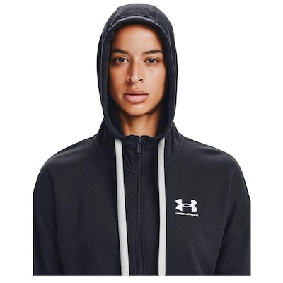 Blusão de Moletom com Capuz Under Armour Rival Fleece Fz Hoodie - Feminino - Foto 3