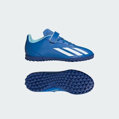 Chuteira Society adidas adidas X Crazyfast.4 Tira Aderente - Infantil - Foto 4