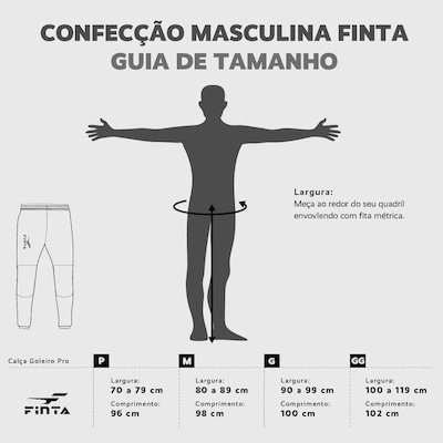 Calça de Goleiro Finta Profissional Slim - Adulto - Foto 5