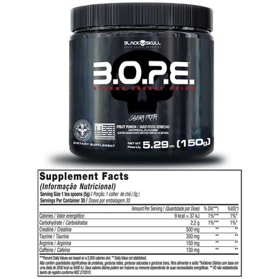 Kit Pré-Treino Black Skull Bope - 150g - 3 Unidades - Foto 3
