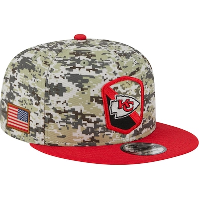 Boné Aba Reta New Era 9Fifty Salute To Service Kansas City Chiefs Camuflado - Masculino - Foto 1