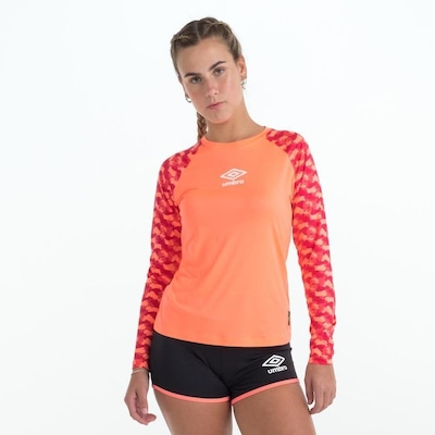 Camiseta Umbro Manga Longa Futevôlei Graphic C. - Feminina - Foto 1