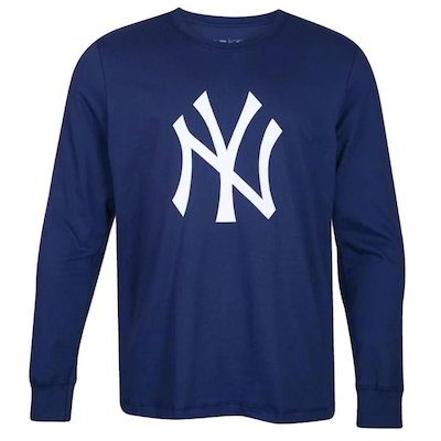 Camiseta Manga Longa New Era Mlb New York Yankees Core - Masculina - Foto 1