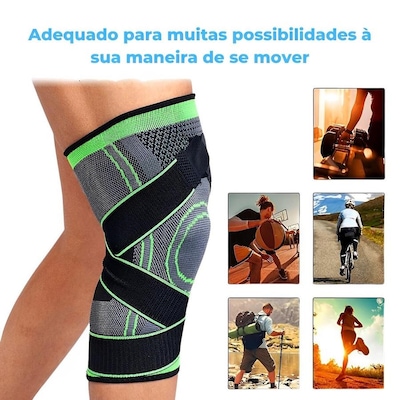 Joelheira Ortopédica Red Place Ajustável Articulada de Compressão e Proteção Patelar Tensor Joelho Fitness - Foto 3