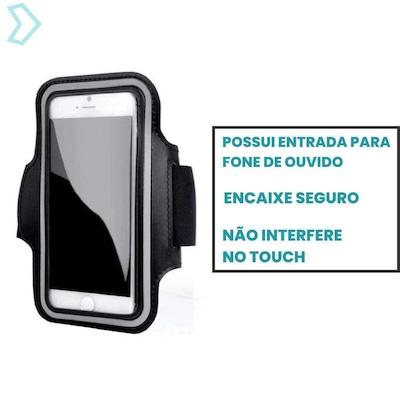 Capa de Braço Suporte Abraçadeira Celular de 5 a 7,5 Polegadas Corrida Academia Alça Ajustável Red Place - Foto 4