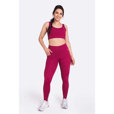 Top Fitness com Bojo Hupi Diversit Cereja - Feminino - Foto 4