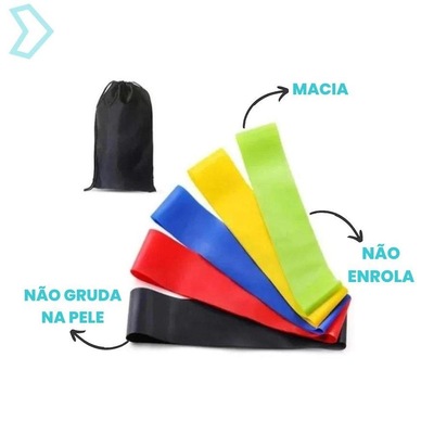 Kit de Faixa Elástica Red Place Mini Thera Band - 5 Tensões - Foto 5