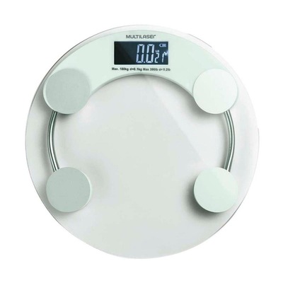 Balança Digital Corporal Multilaser Pesa Até 180Kg Visor Lcd Vidro Temperado Slim - Foto 1