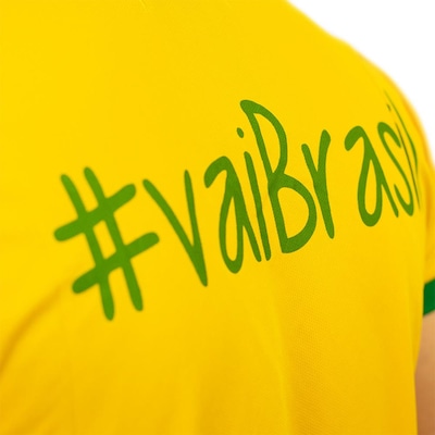 Camiseta do Brasil Red Place Dry Fit Seleção Copa 2022 Qatar Vai Brasil - Masculina - Foto 3
