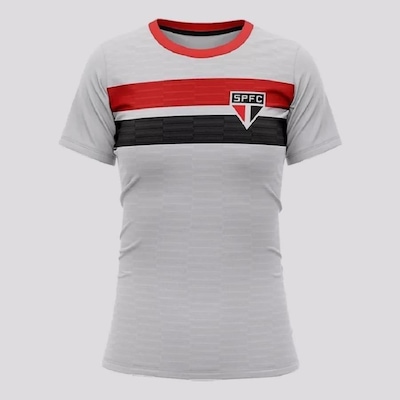 Camiseta do São Paulo Braziline Realistic - Feminina - Foto 1