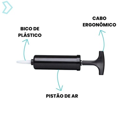 Bomba de Ar Atrio Es244 Inflador Manual com Bico para Encher Material de Yoga Fitness Bola Disco - Foto 2