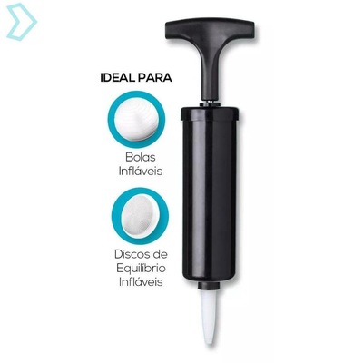 Bomba de Ar Atrio Es244 Inflador Manual com Bico para Encher Material de Yoga Fitness Bola Disco - Foto 3