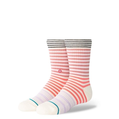 Meia Cano Alto Stance Sunshine Stripe - Infantil - Foto 1